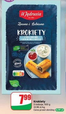 Krokiety z pieczarkami i serem mozzarella  promocja w Dino