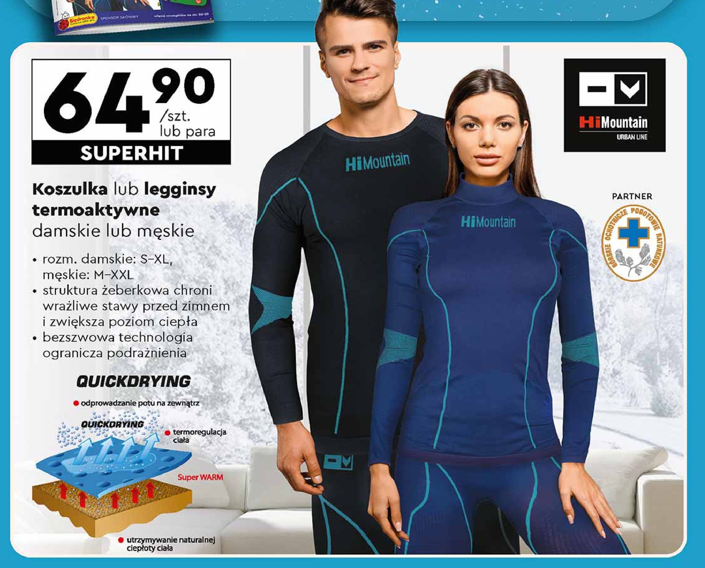 Koszulka termoaktywna damska s-xl Himountain promocja