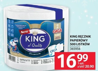 Ręcznik papierowy KING 3 rolki promocja w Selgros