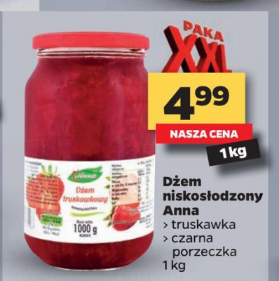 Dżem truskawkowy Anna plus promocja