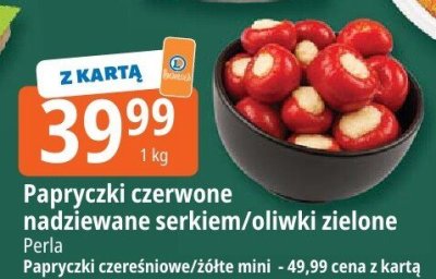 Papryczki czerwone nadziewane serkiem Perla promocja w Leclerc