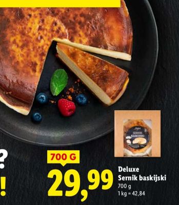 Sernik Deluxe Sernik baskijski promocja w Lidl