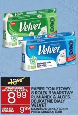 Papier toaletowy Velvet promocja w Wafelek