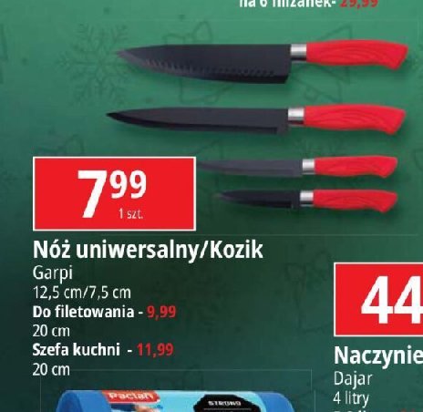 Nóz uniwersalny 12.5 cm Garpi promocja