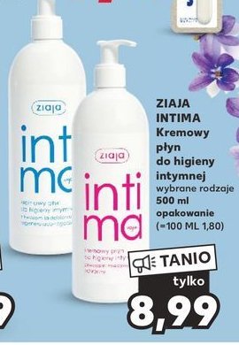Kremowy płyn do higieny intymnej z kwasem laktobionowym Ziaja intima promocja