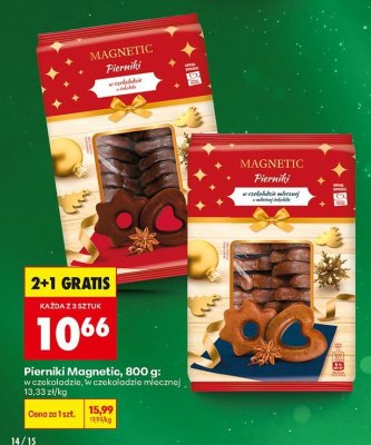 Pierniki z nadzieniem śliwkowym w czekoladzie Magnetic, 800 g promocja w Biedronka