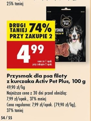 Przysmak dla psa filety z kurczaka Activ pet promocja