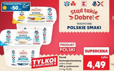 Serek homogenizowany promocja w Kaufland
