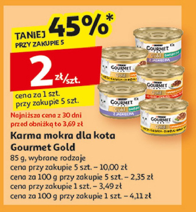 Karma dla kota z jagnięciną i zieloną fasolą Purina gourmet gold promocja