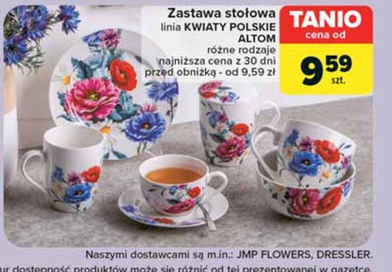 Filiżanka ze spodkiem kwiaty polskie Altom promocja