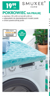 Pokrowiec na pralk臋 60 x 60 cm Smukee home promocja