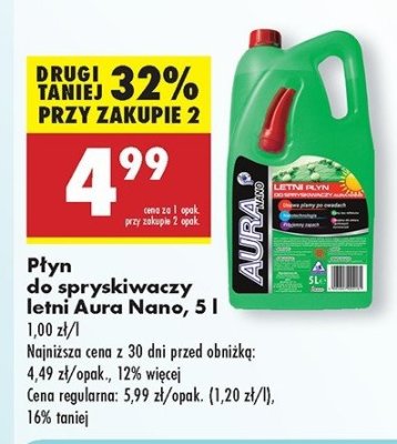 Płyn do spryskiwaczy letni Aura nano promocja