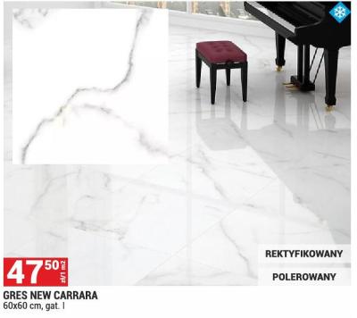 Gres new carrara 60x60 cm, gat. I Merkury Market promocja w Merkury Market