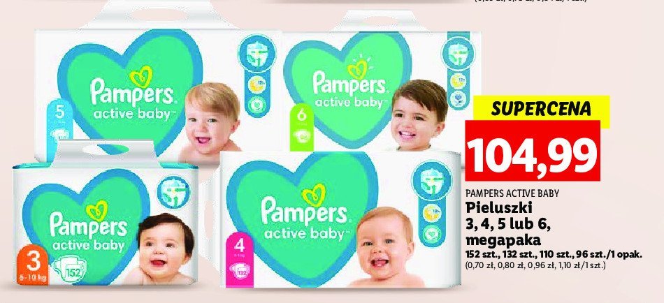 Pieluszki dla dzieci maxi 3-pak Pampers active baby promocja