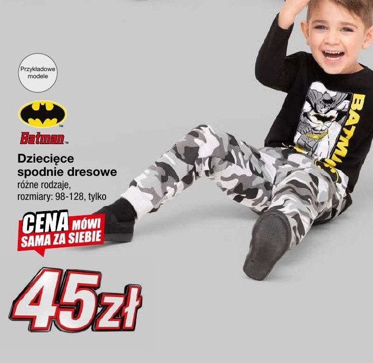 Spodnie dziecięce dresowe 98-128 batman promocja