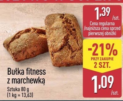 Bułka fitness z marchewką promocja w Aldi