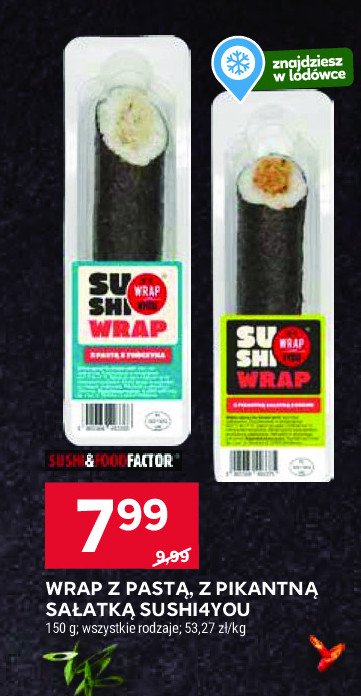 Wrap z pastą Sushi 4you promocja w Stokrotka