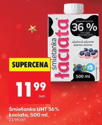 Śmietanka UHT 36% Łaciata 500 ml promocja w Biedronka