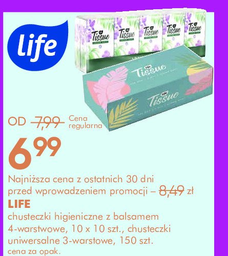 Chusteczki higieniczne Life (super-pharm) promocja w Super-Pharm