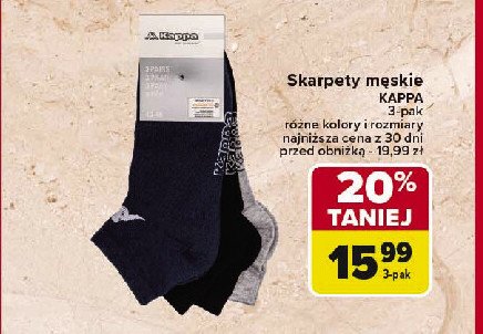 Skarpety męskie Kappa promocja w Carrefour