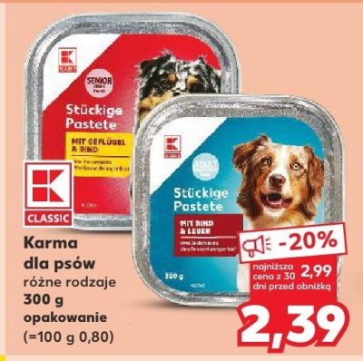 Karma dla psów różne rodzaje promocja w Kaufland
