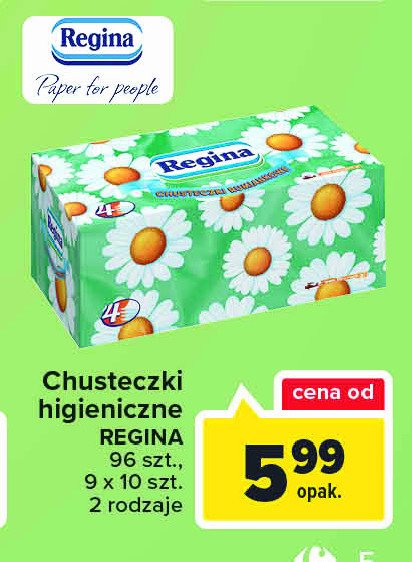 Chusteczki higieczniczne rumiankowe Regina promocja