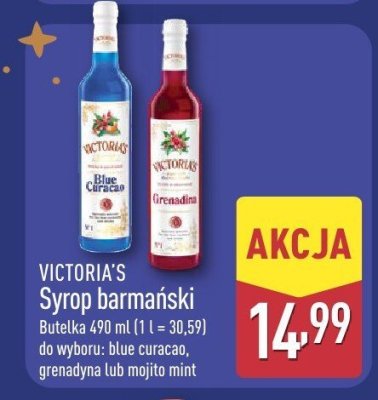 Syrop barmański VICTORIA'S blue curacao promocja w Aldi