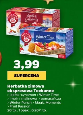 Herbatka zimowa ekspresowa, różne rodzaje 20tb. promocja w Netto