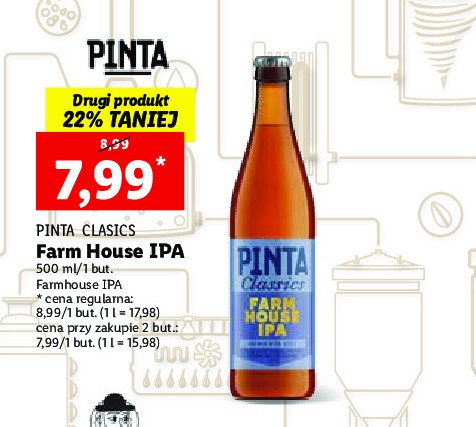 Piwo Pinta classics farm house ipa promocja