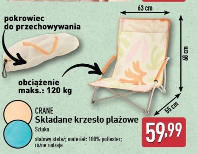 Krzesło plażowe składane CRANE promocja
