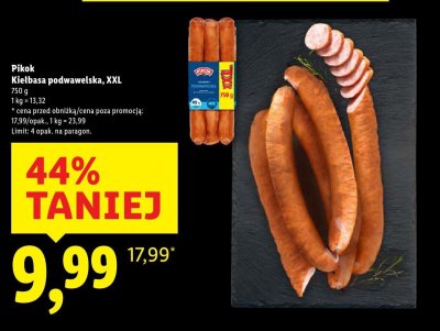 Kiełbasa podwawelska XXL promocja w Lidl