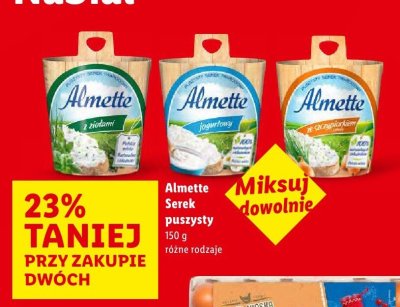 Serek Almette Serek puszysty różne rodzaje promocja w Lidl