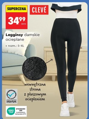 Legginsy damskie ocieplаne Clevé promocja w Biedronka