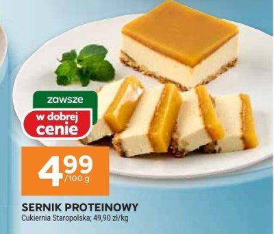 Ciasto sernik proteinowy Cukiernia Staropolska promocja w Stokrotka