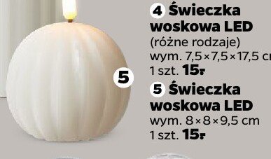 Świeczka woskowa LED promocja w Netto