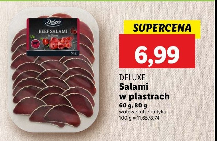 Salami z indyka Deluxe promocja w Lidl