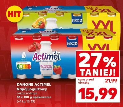 Napój jogurtowy Actimel 12x100 g, różne rodzaje promocja w Kaufland