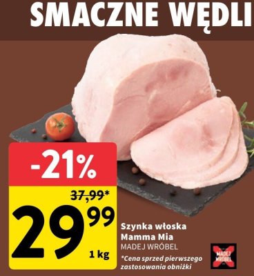 Szynka włoska Mamma Mia  promocja w Intermarche