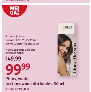 Woda perfumowana chase the sun PHLOV promocja w Rossmann