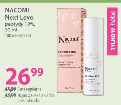 Peptydy NACOMI Next Level peptydy 10% promocja w Hebe