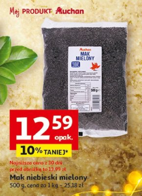 Mak niebieski mielony 500 g promocja w Auchan