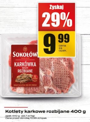 Kotlety karkowe rozbijane 400 g promocja w Supeco