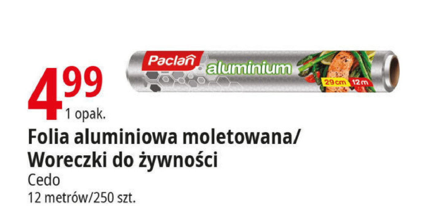 Folia aluminiowa 12 m Paclan promocja