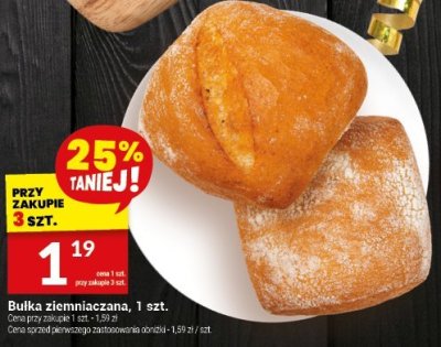 Bułka ziemniaczana, 1 szt. promocja w Twój Market