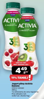 Jogurt pitny Activia, różne rodzaje promocja w Netto