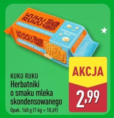 Herbatniki o smaku mleka skondensowanego  promocja w Aldi
