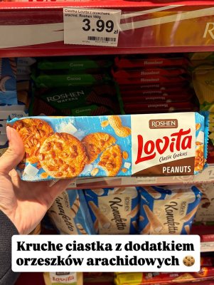 Ciastka kruche z orzechami arachidowymi  promocja w Dino