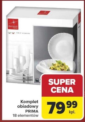 Komplet obiadowy PRIMA 18 elementów promocja w Carrefour