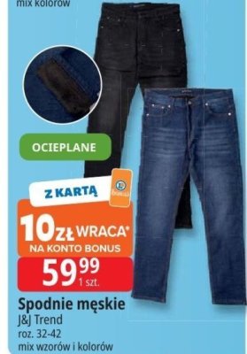 Spodnie m臋skie jeans 28/38-42/52 Auchan inextenso promocja w Leclerc
