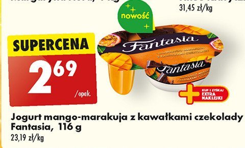 Jogurt mango-marakuja Danone fantasia promocja